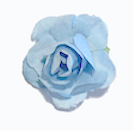 Clipe de 3 flores - azul claro