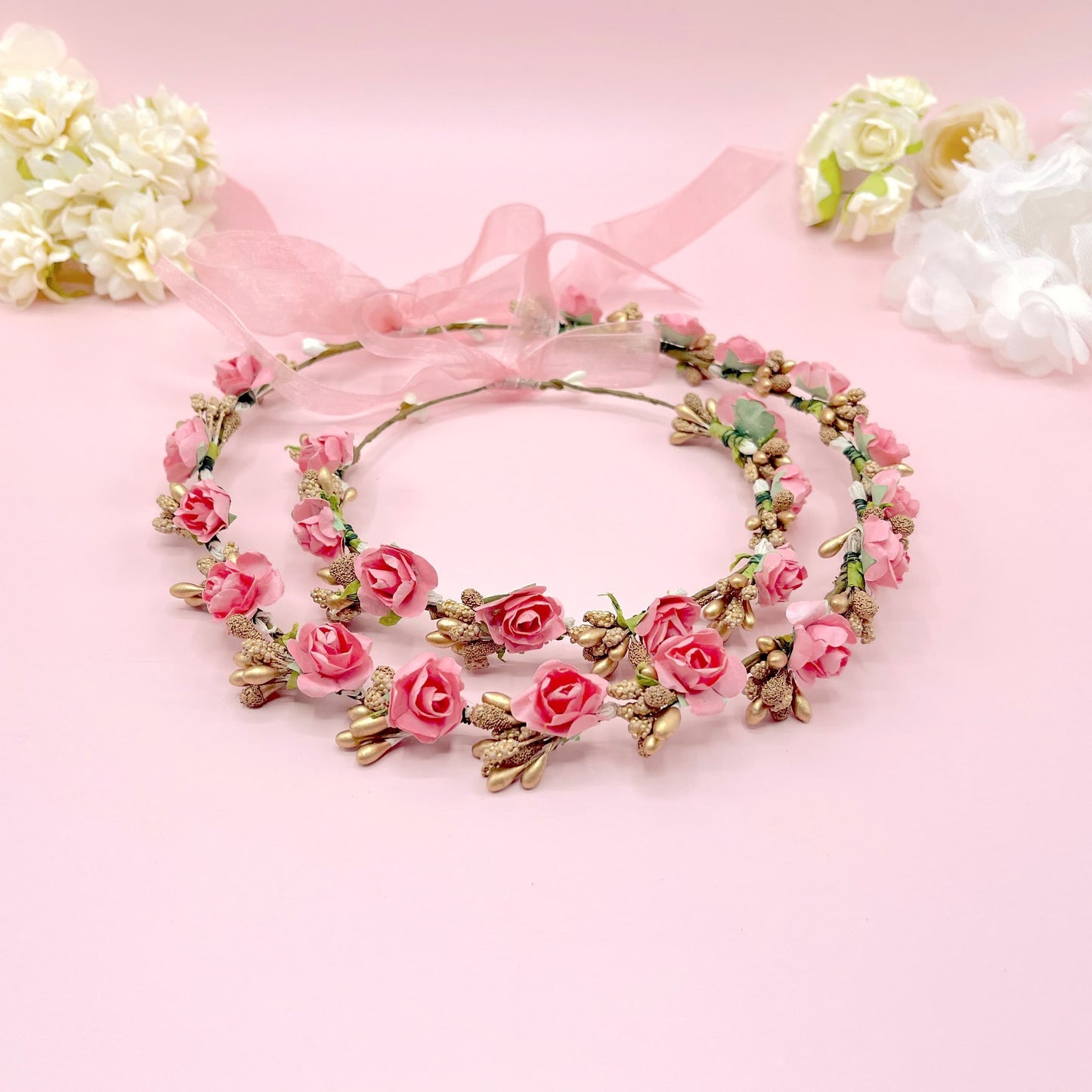 Pack 2 coronitas de flores Medieval
