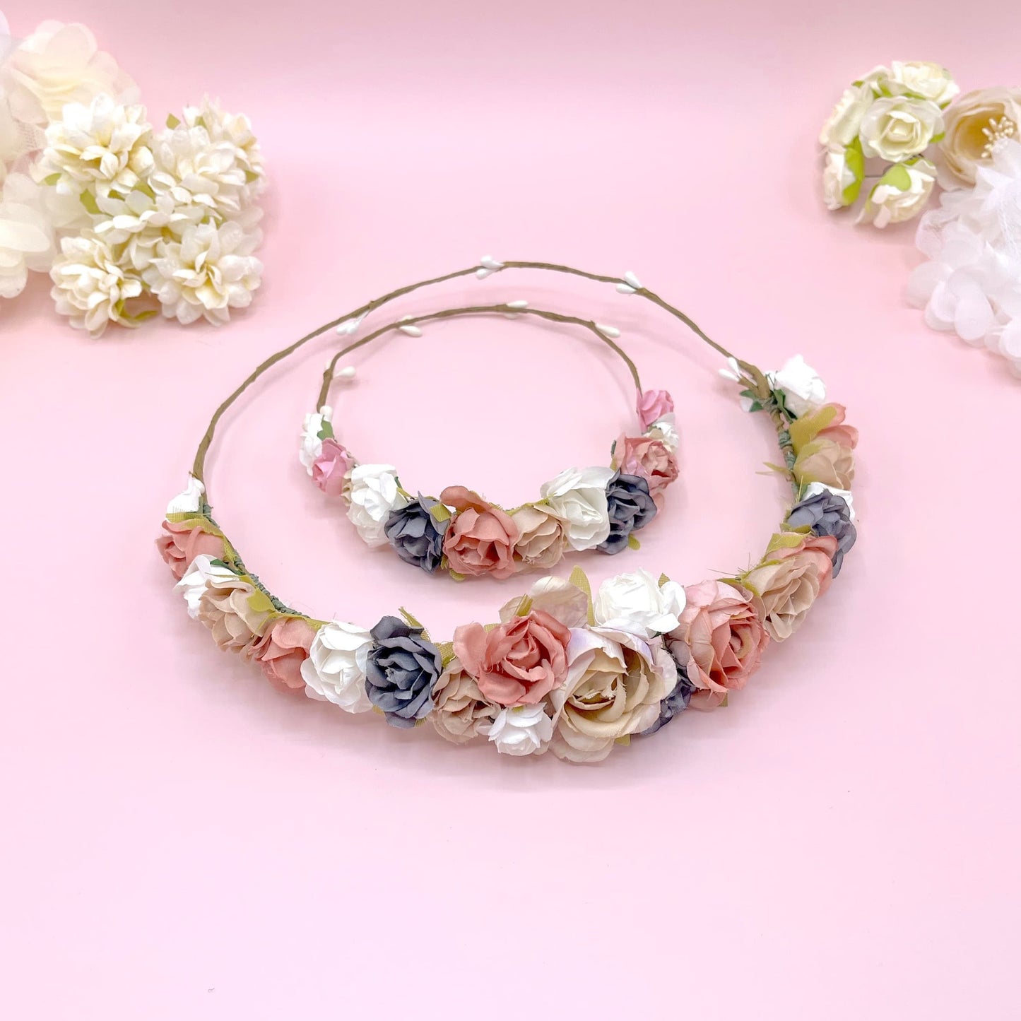 Pack 2 Coronitas de flores Inverness