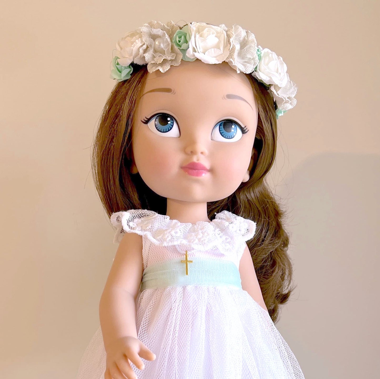 Coronita DUQUESA muñeca - Verde agua