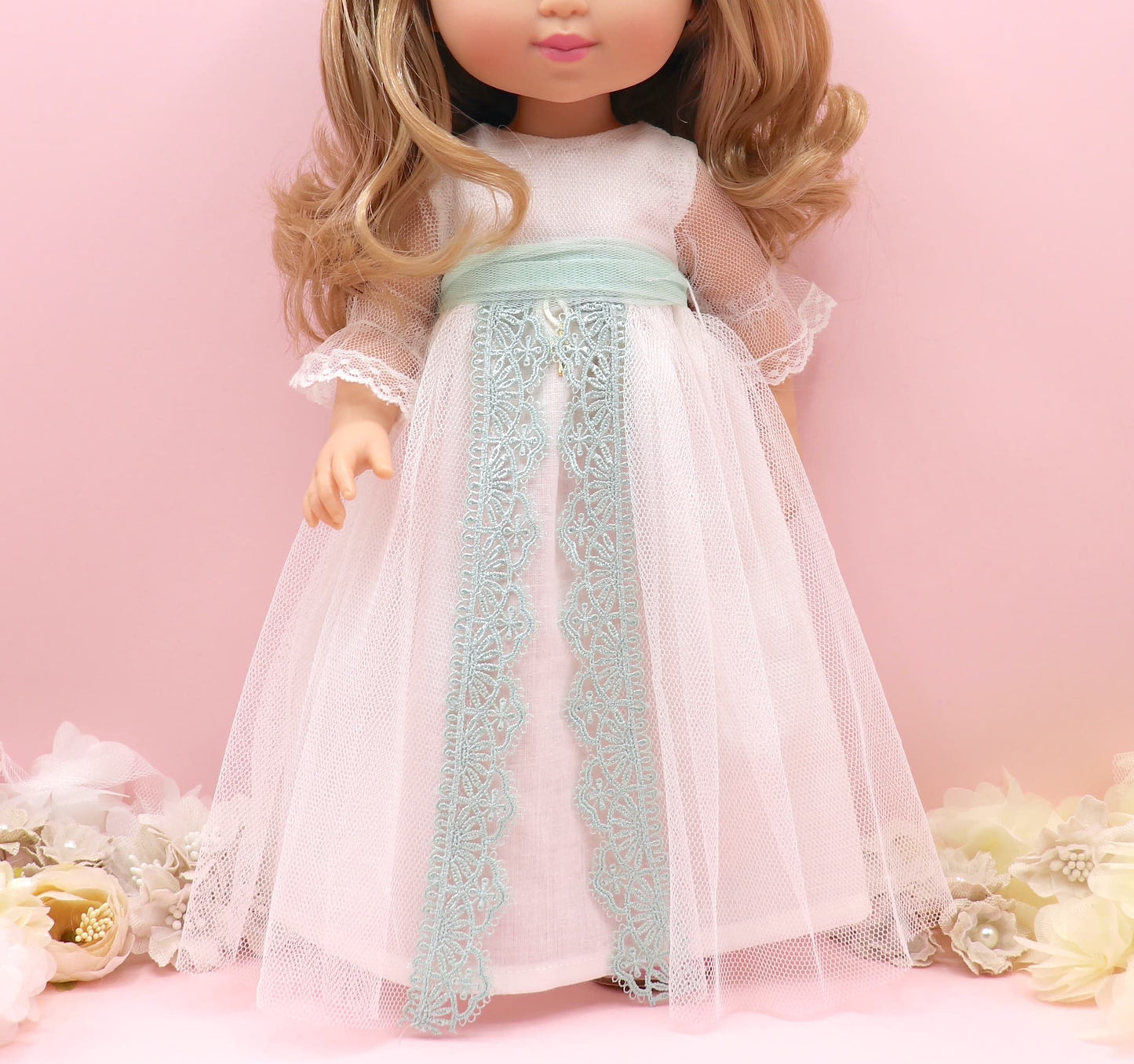 Vestido comunión muñeca Olympia Verde