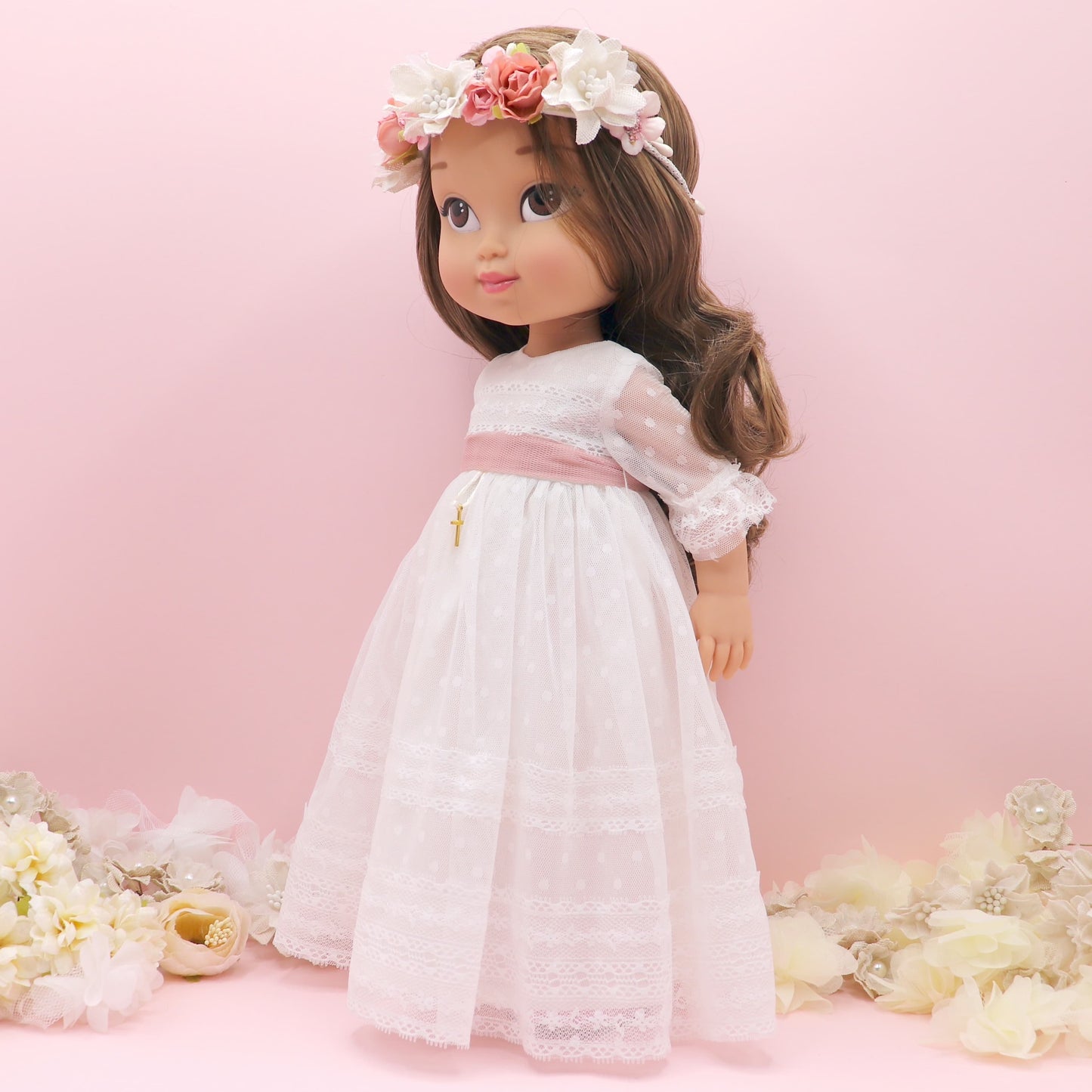 Muñeca de comunión personalizada con vestido Constantine