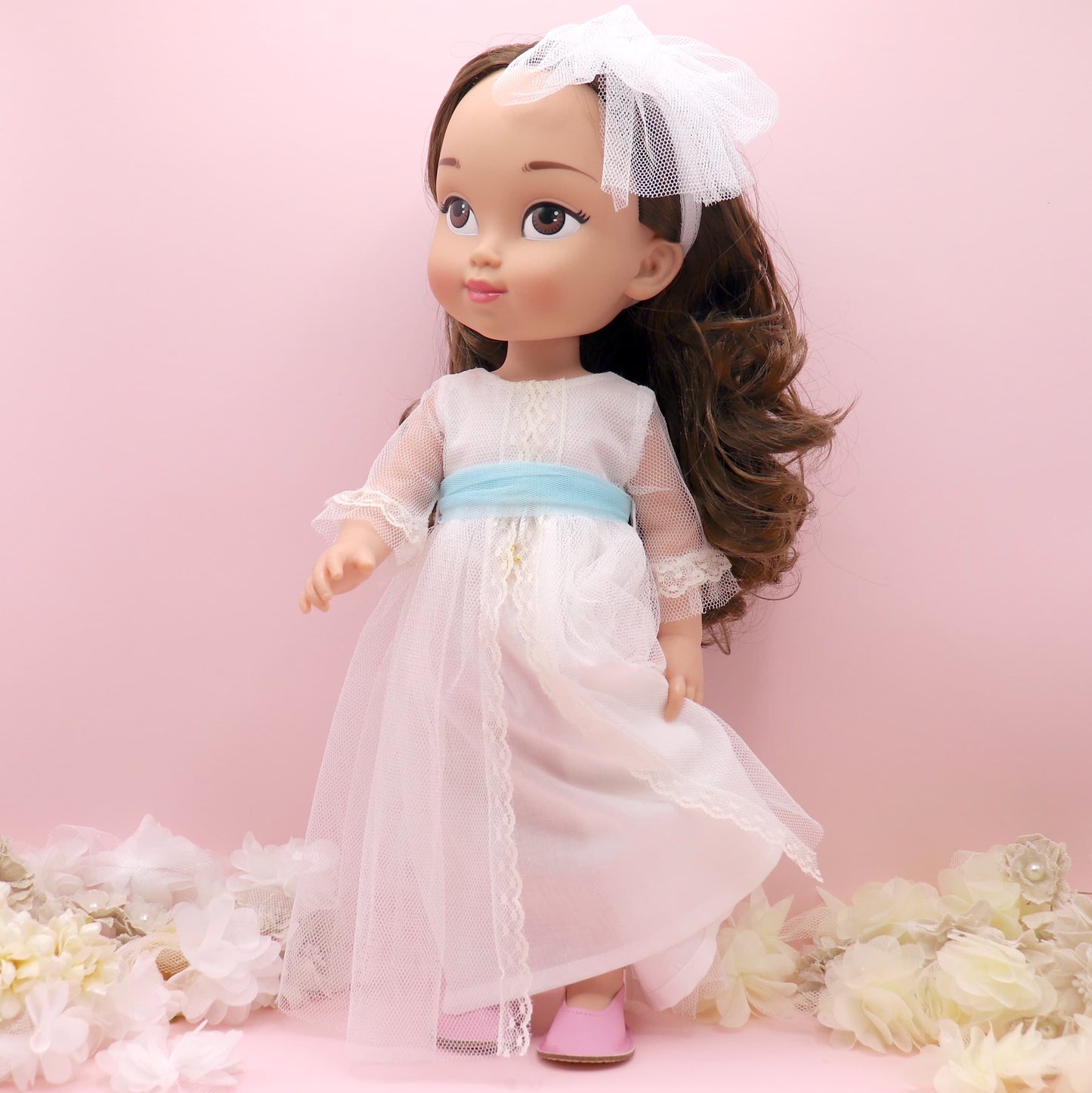 Muñeca de comunión personalizada con vestido Olympia Cava