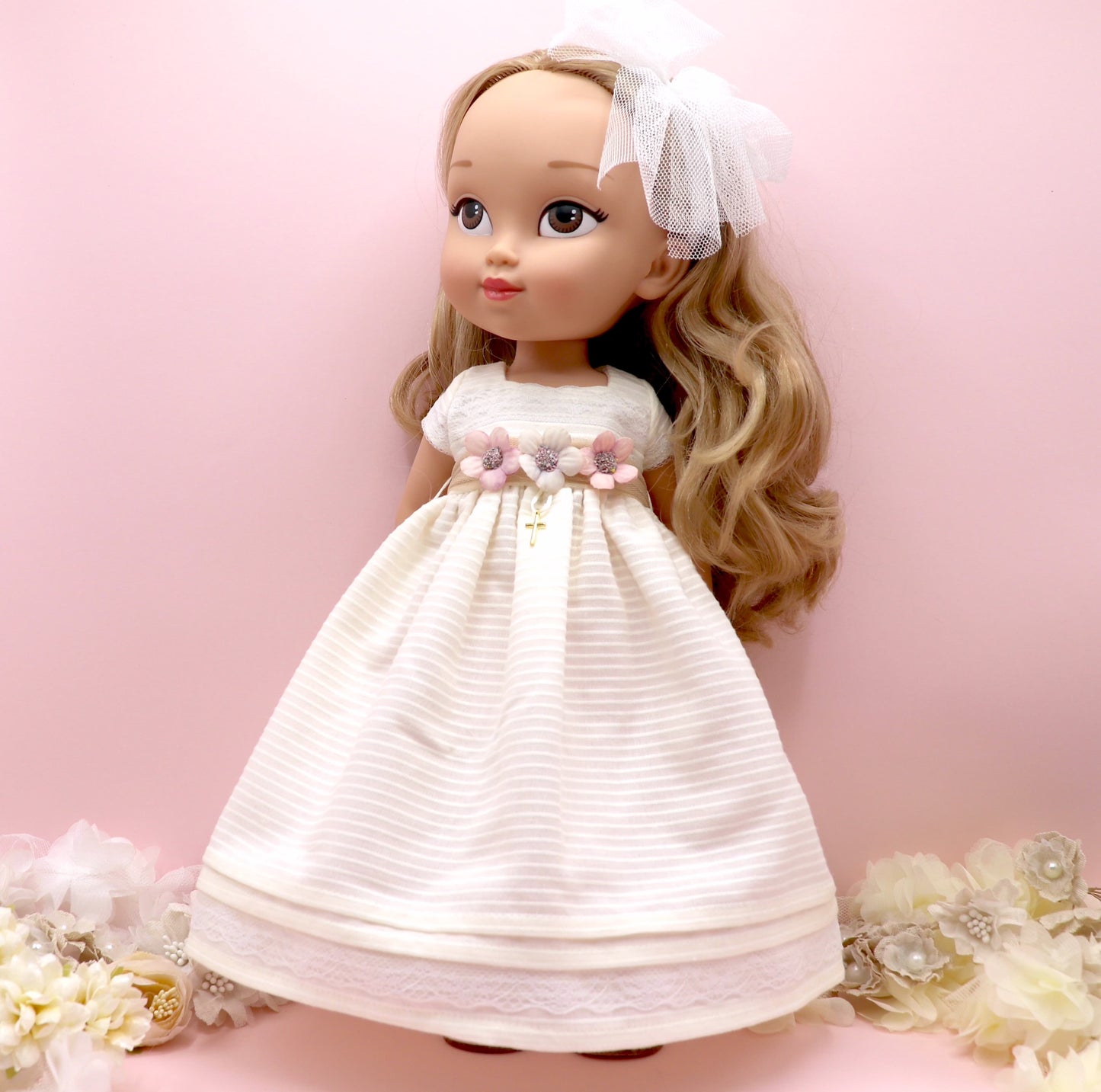 Boneca de comunhão personalizada com vestido otomano Pandora