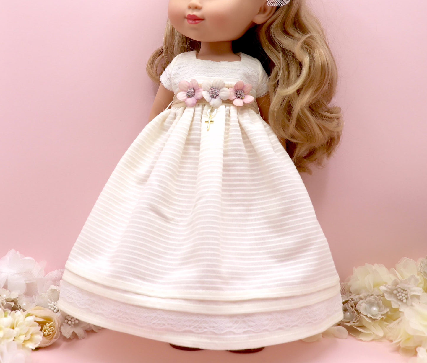 Vestido de comunhão boneca Pandora