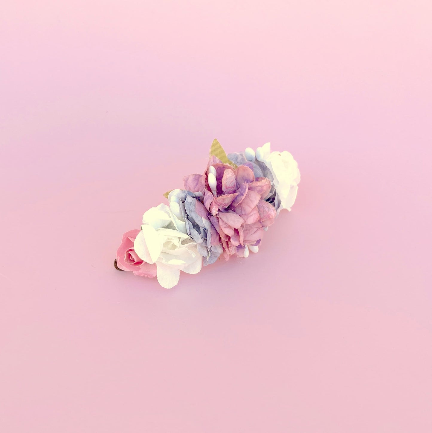 Tocado ANAIS muñeca - rosa y malva