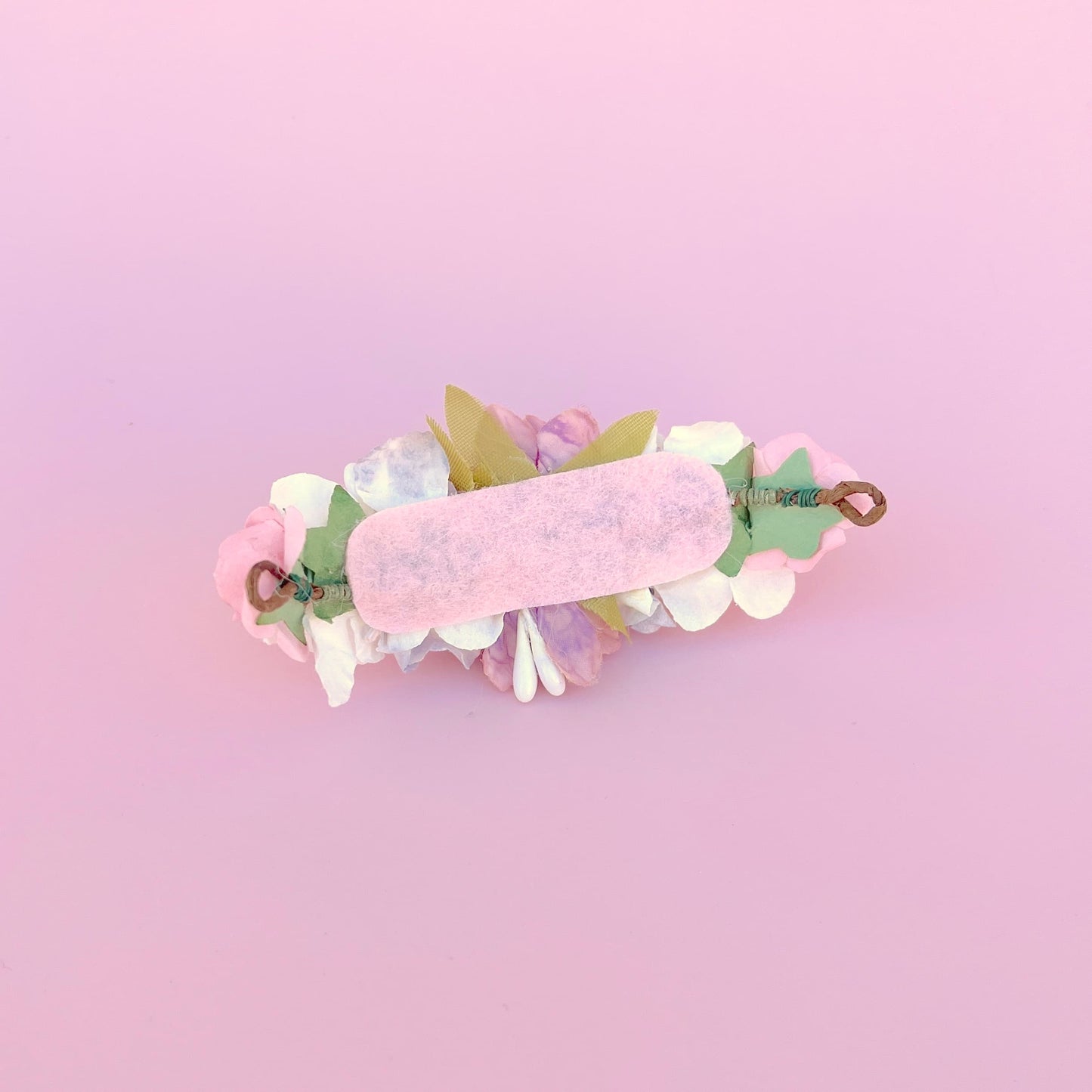 Tocado ANAIS muñeca - rosa y malva