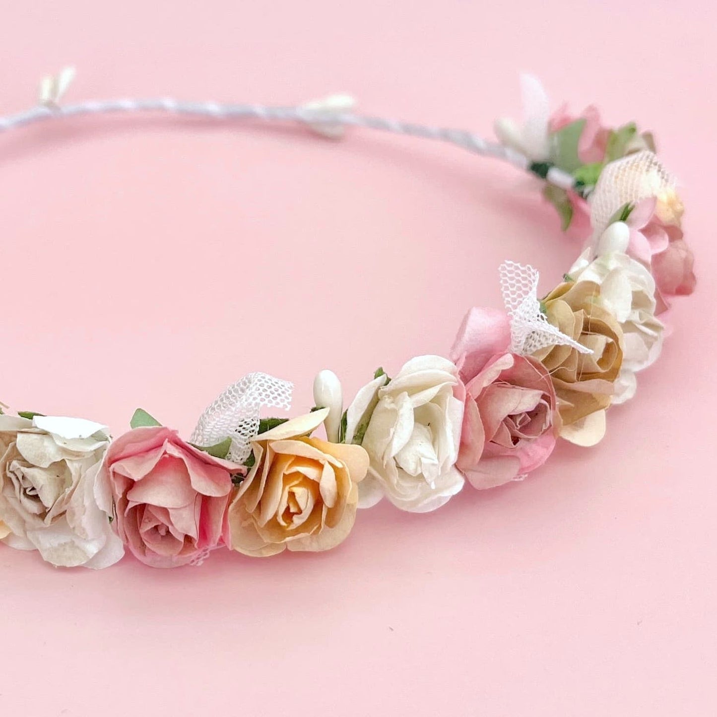 Coronita PETIT TULLE muñeca - rosa empolvado