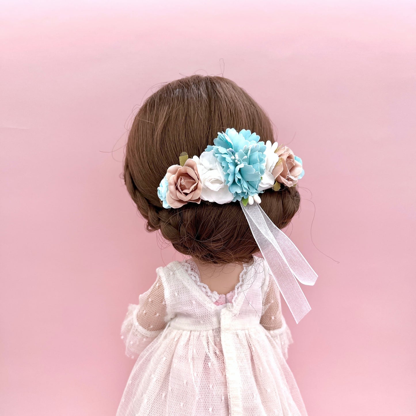 Tocado ANAIS muñeca - turquesa