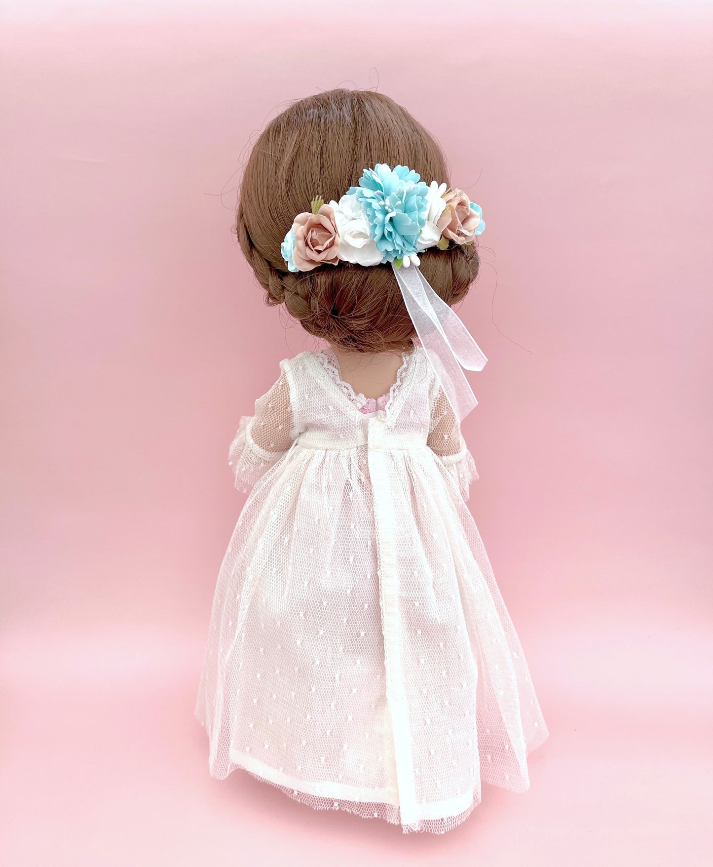 Tocado ANAIS muñeca - turquesa