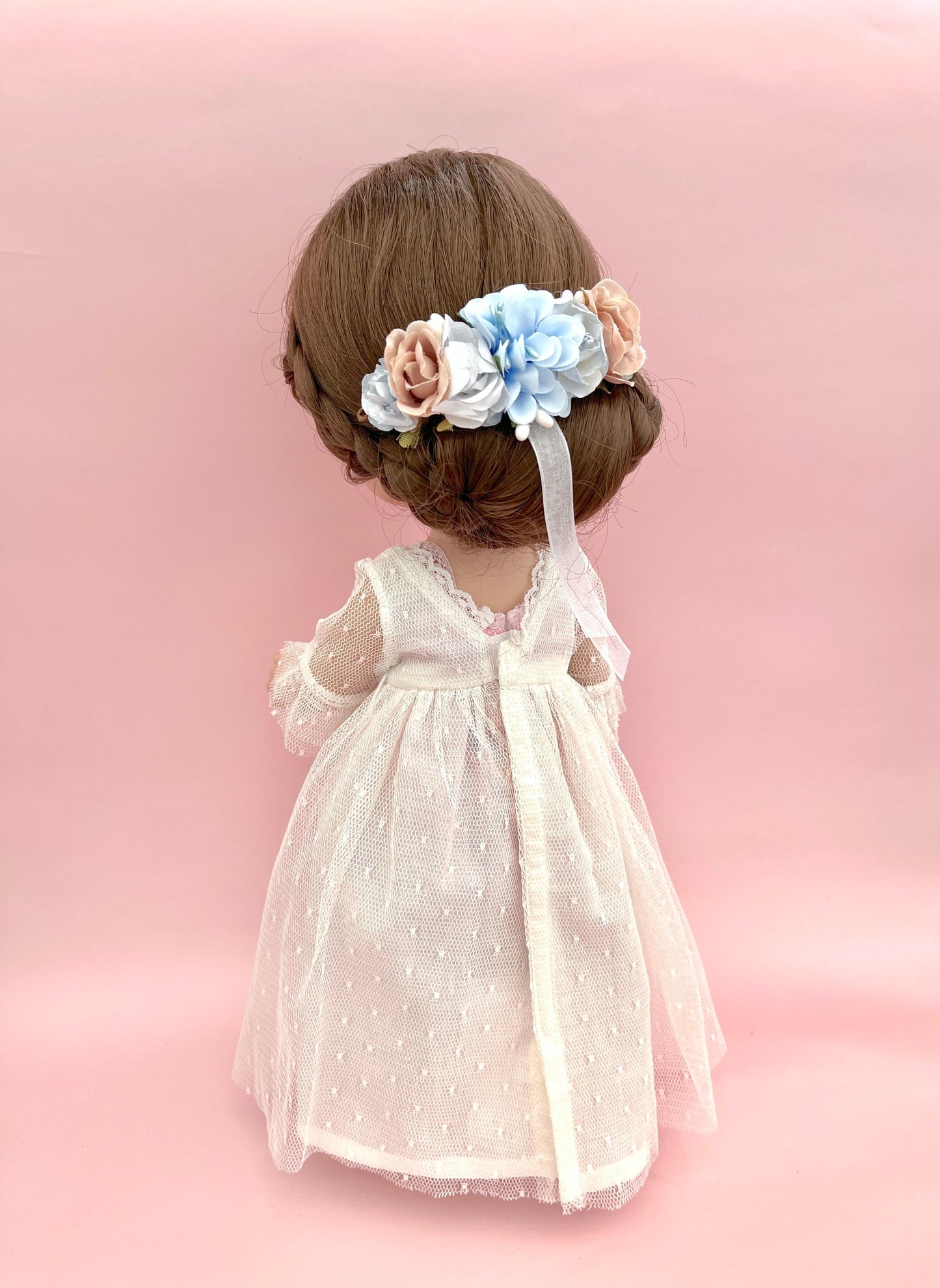 Cocar de boneca ANAIS - azul claro