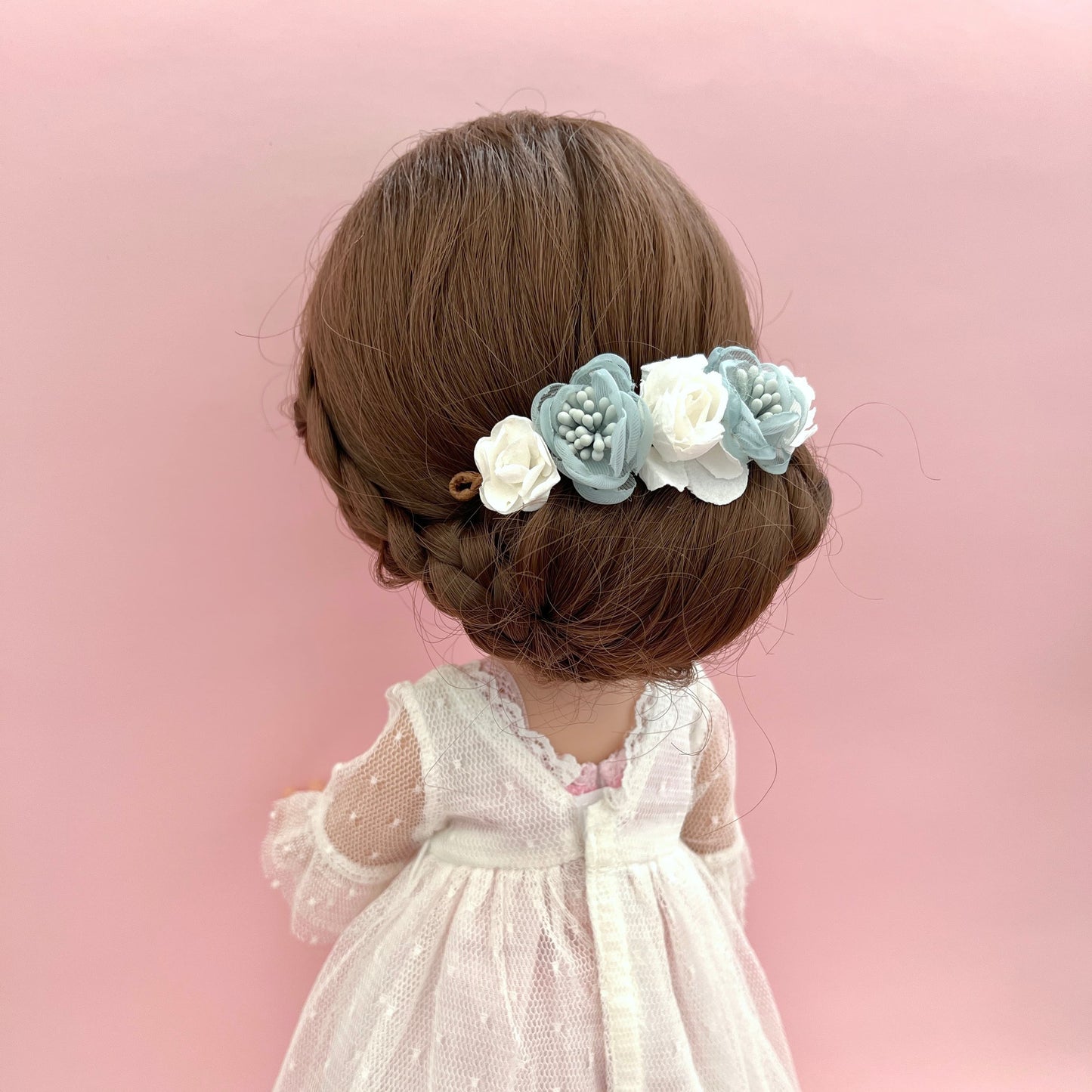 Tocado ROCHAS muñeca - Agua y blanco