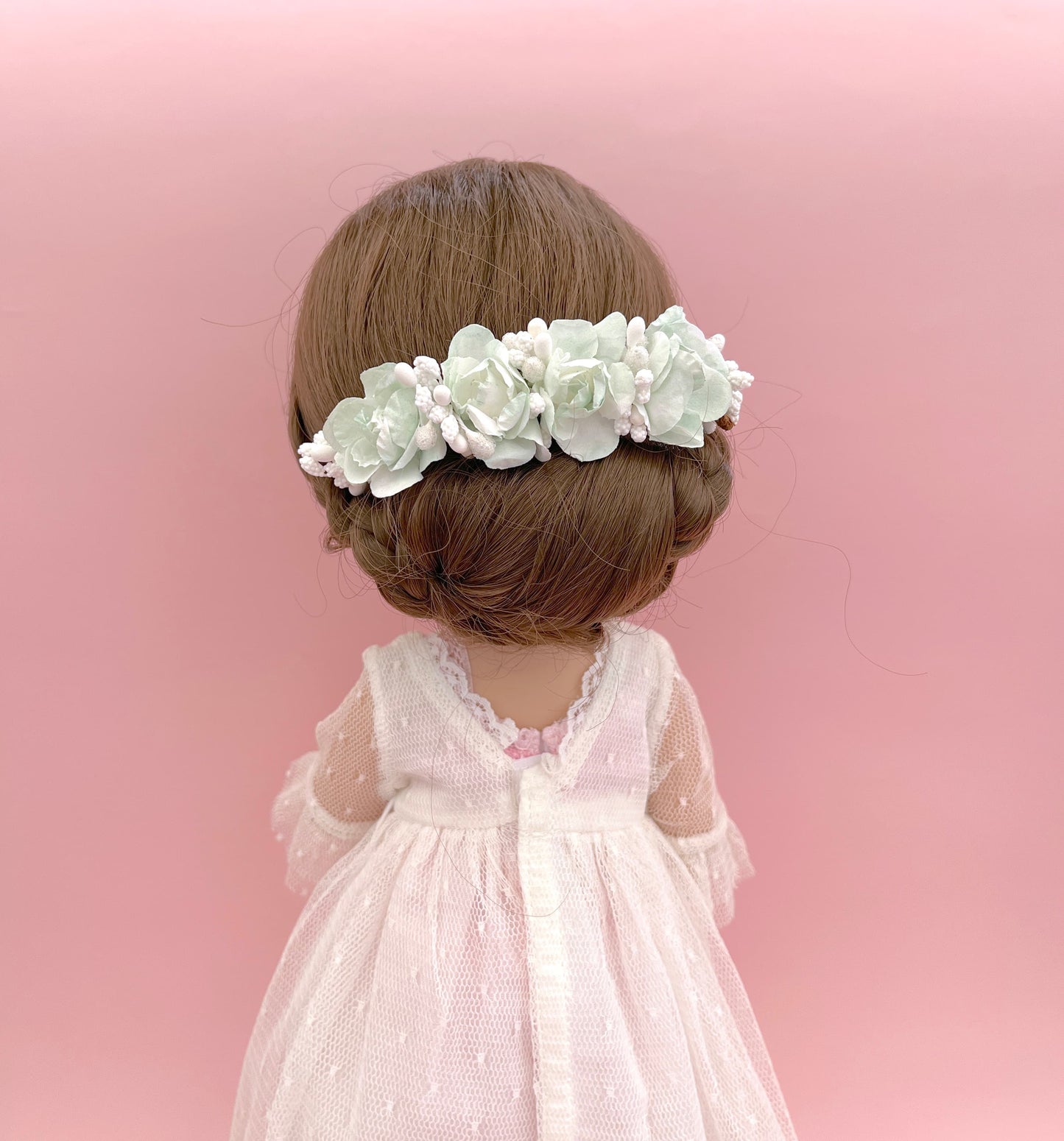 Tocado PISTILLOS muñeca - verde agua