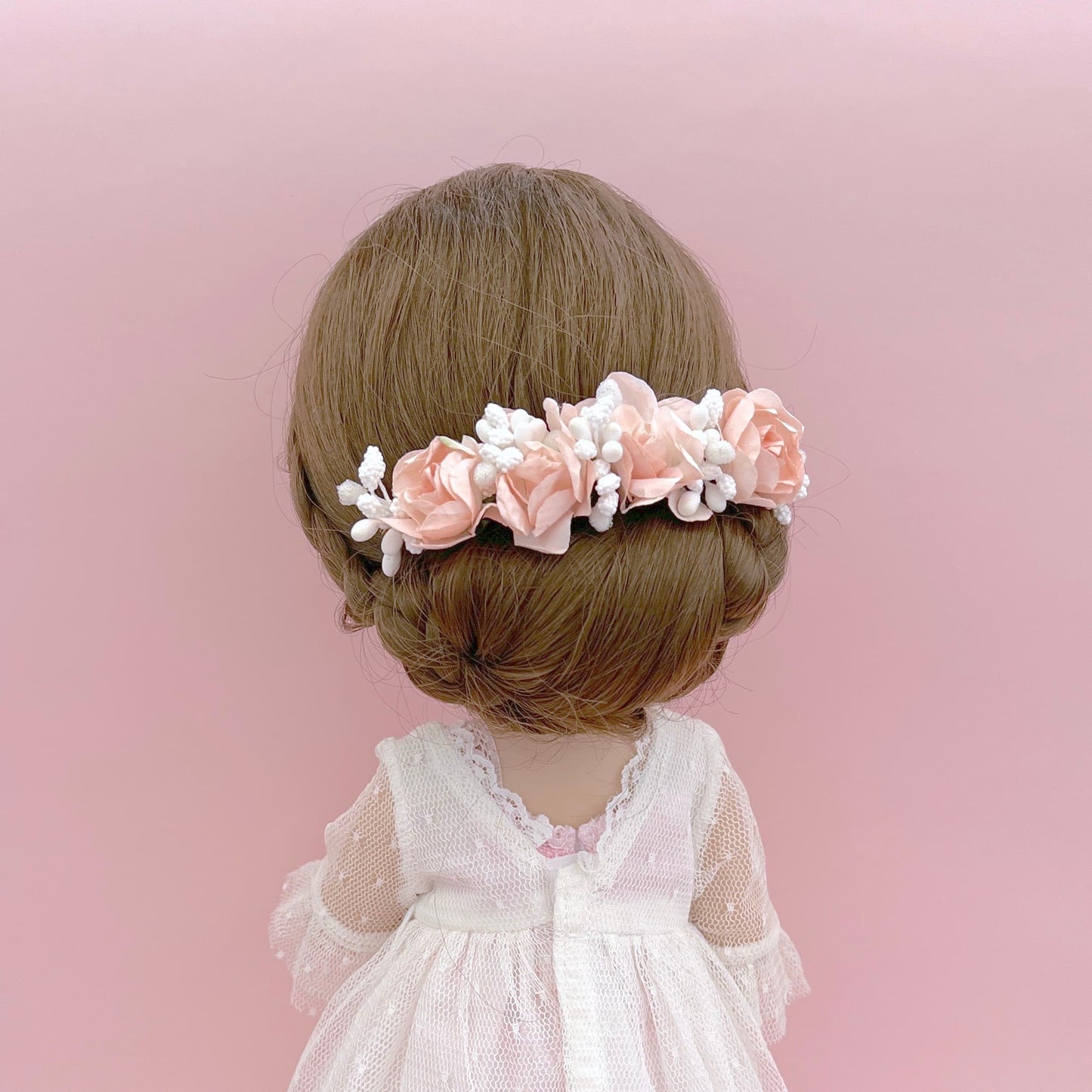 Tocado PISTILLOS muñeca - rosa palo