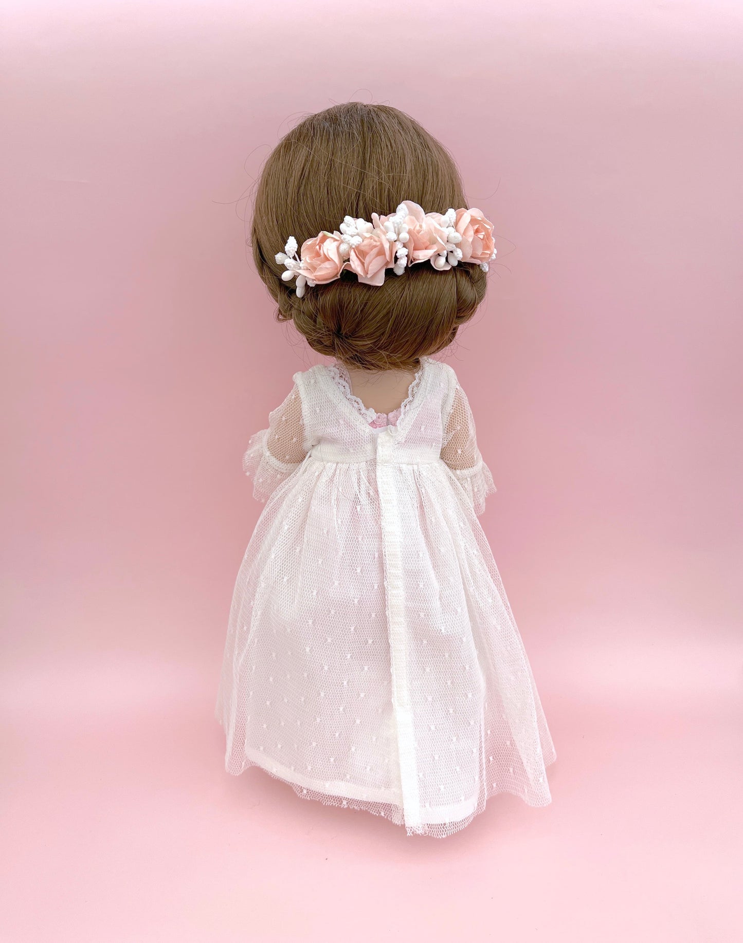Tocado PISTILLOS muñeca - rosa palo