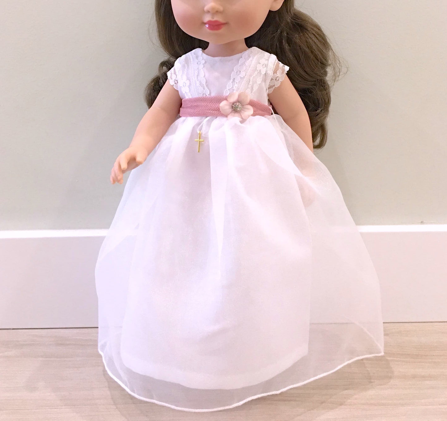 Vestido de comunhão boneca Ninfa