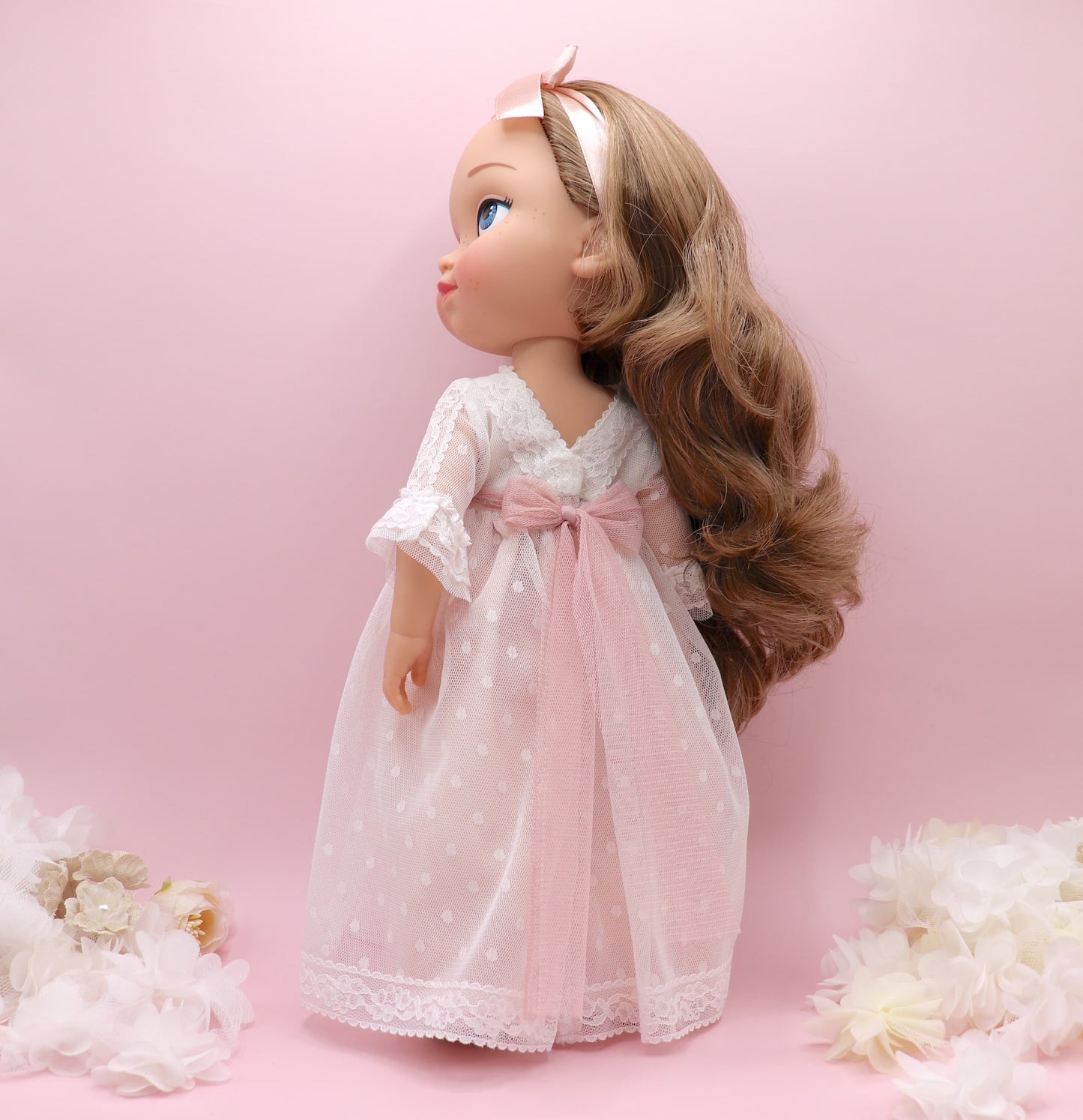 Personalized communion doll with Evangeline dress