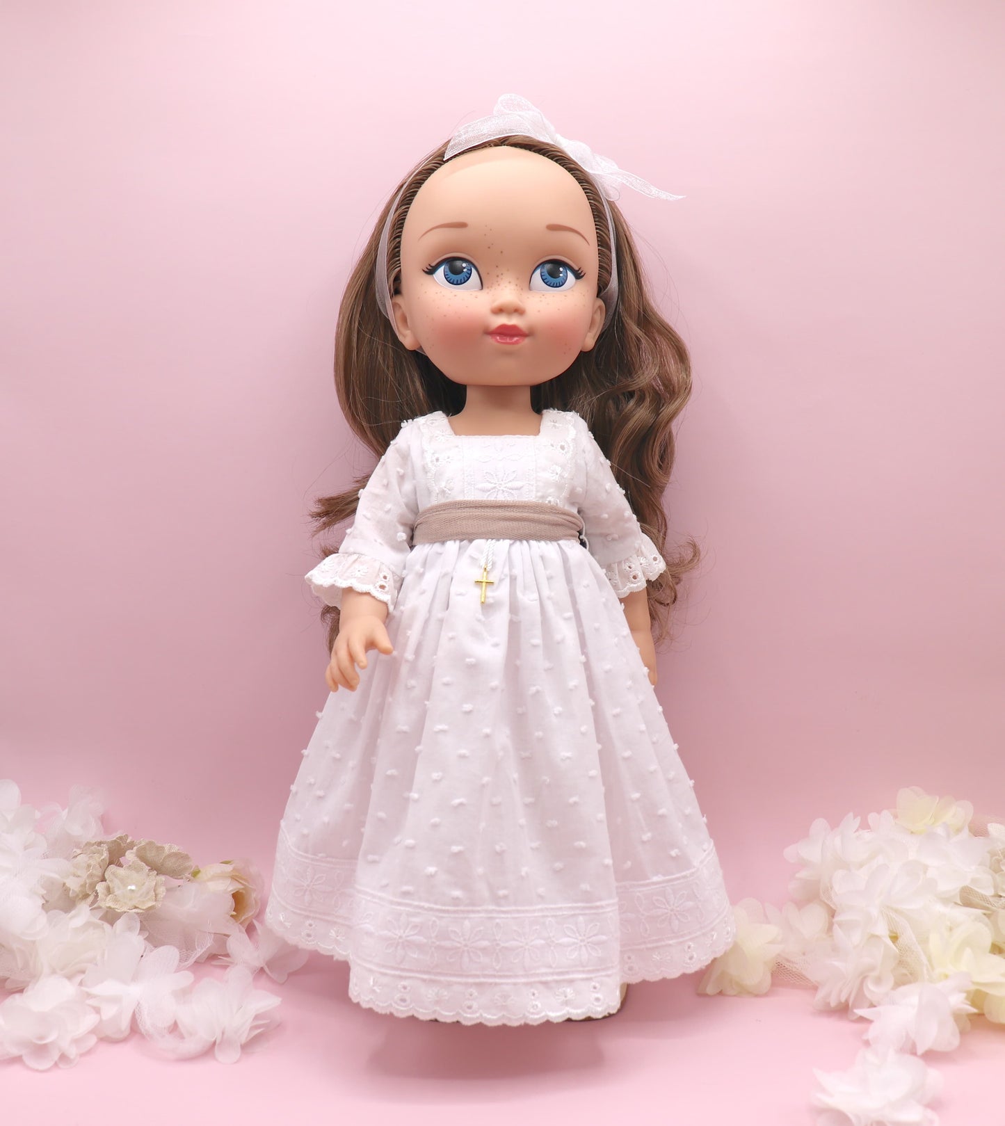 Muñeca de comunión personalizada con vestido Chloe PLUMETI