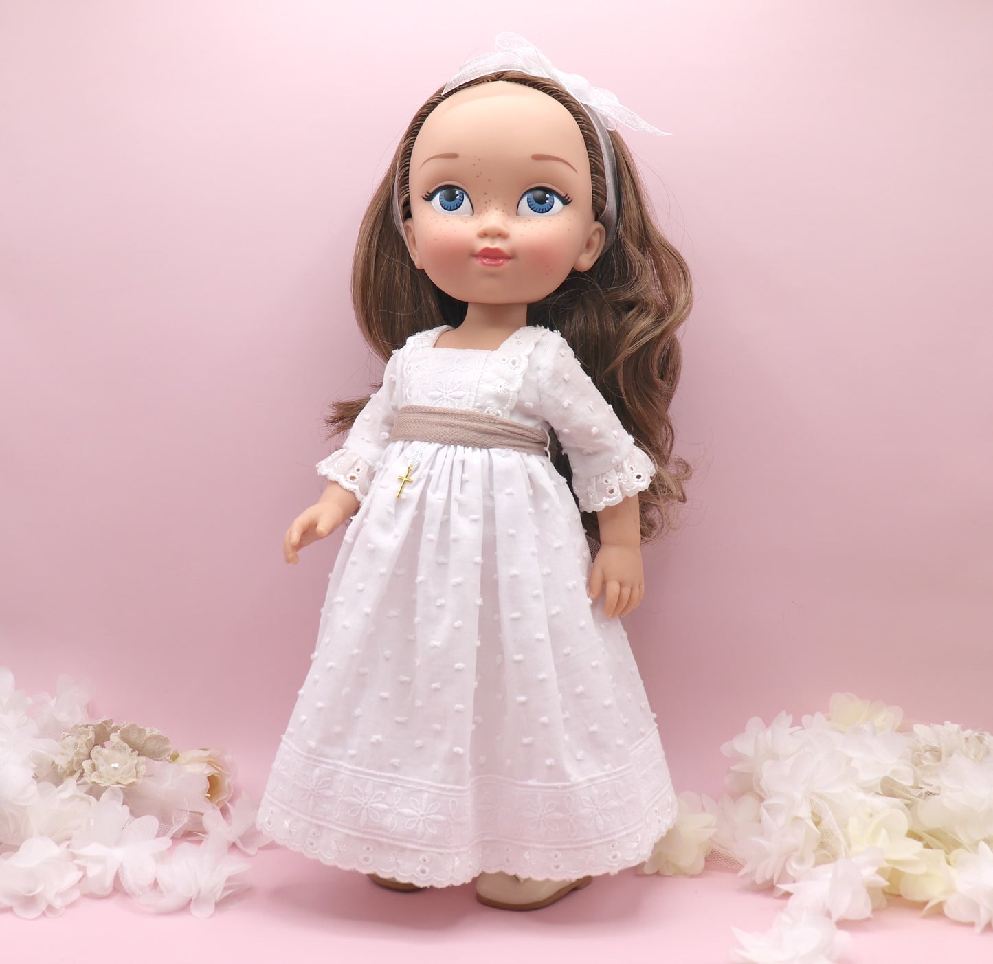 Muñeca de comunión personalizada con vestido Chloe PLUMETI