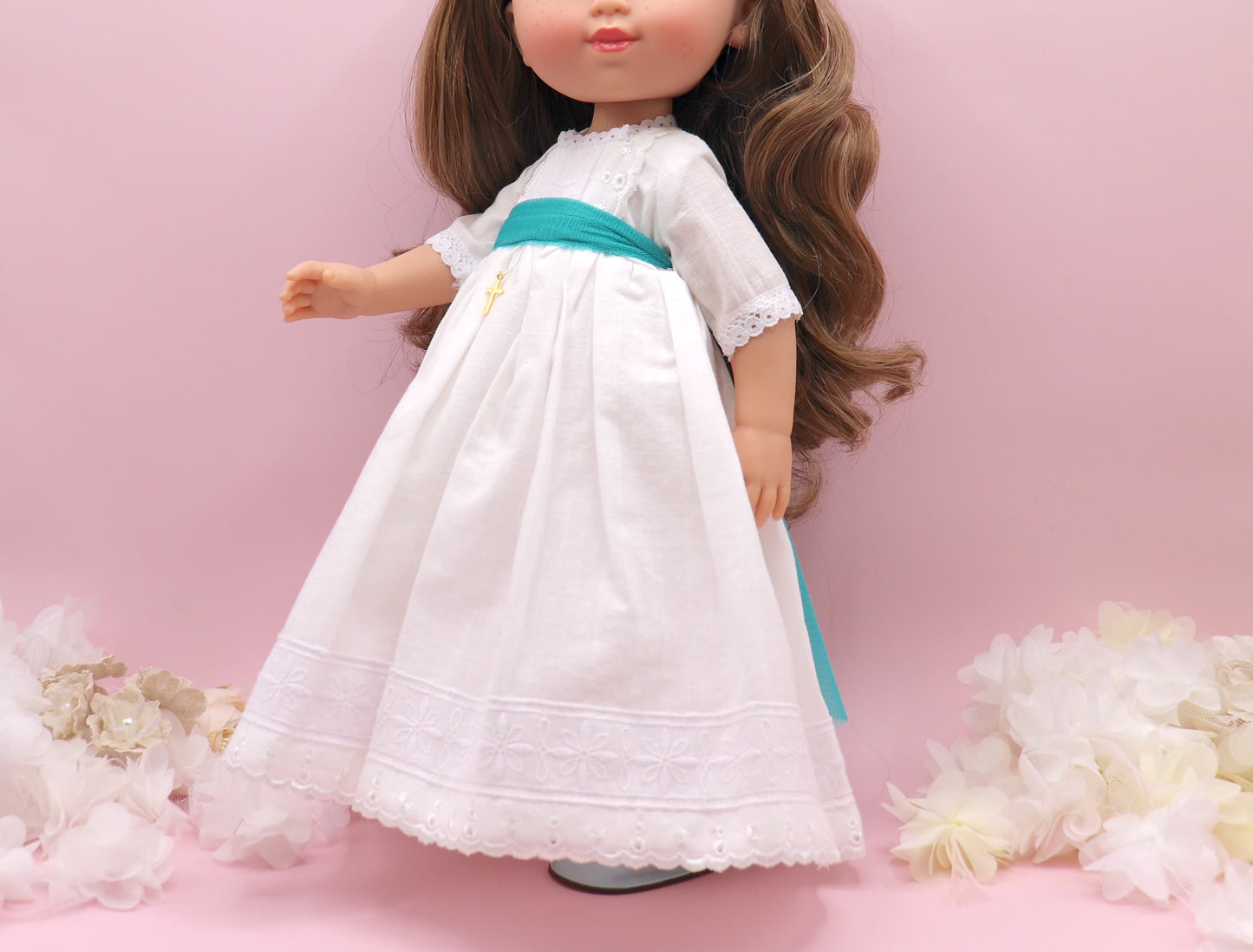 Vestido comunión muñeca Chloe Lino