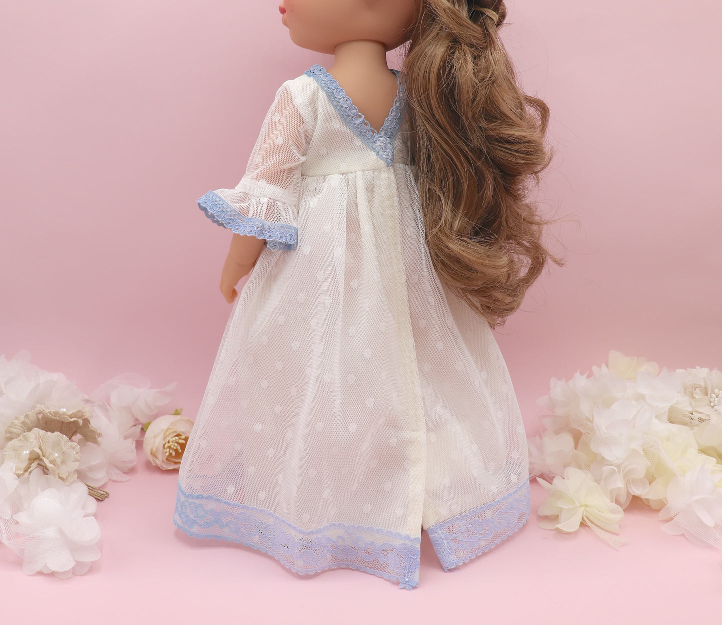 Vestido comunión muñeca ROSANNA PLUMETI AZUL