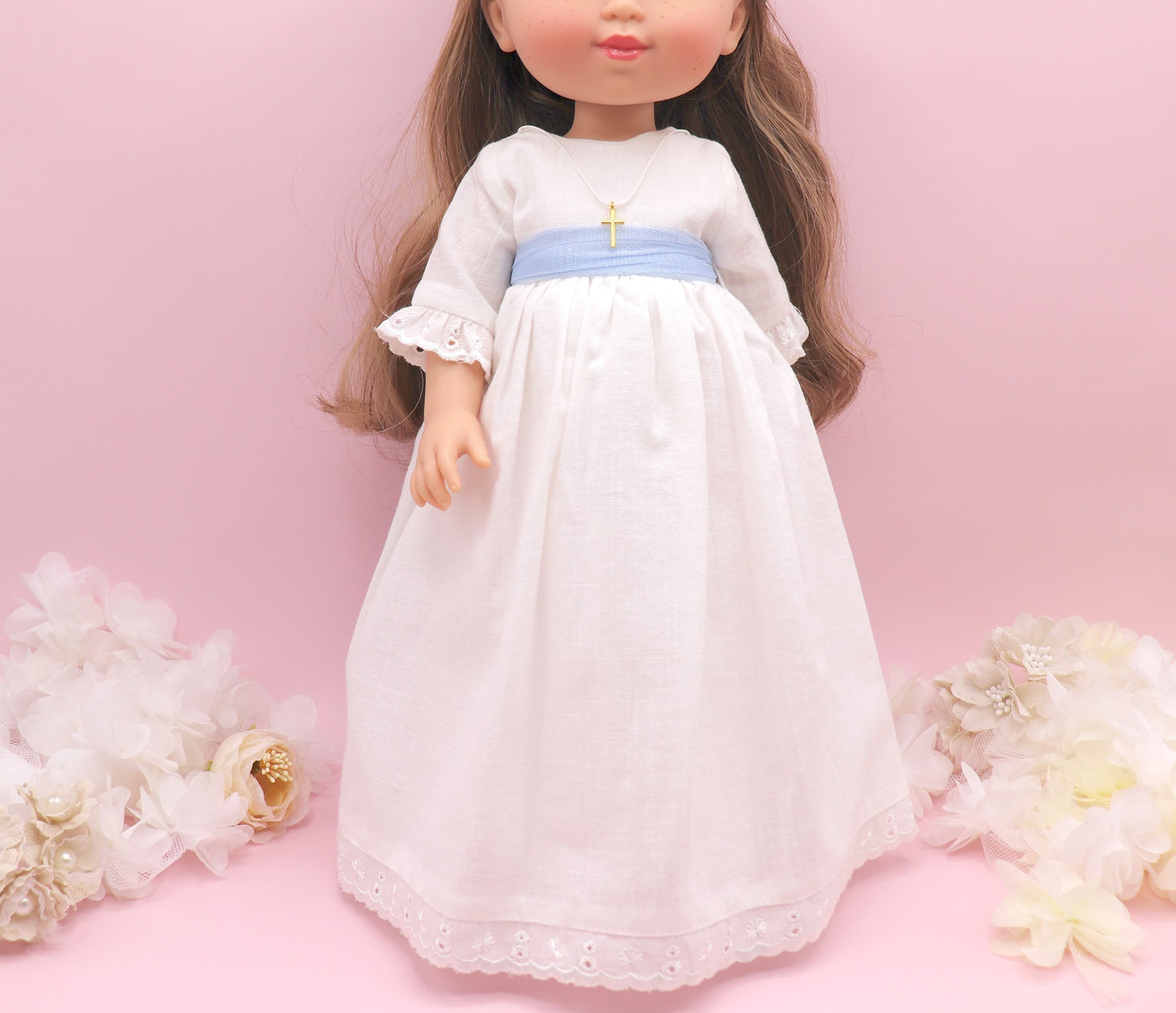 Vestido comunión muñeca Lino MICAELA