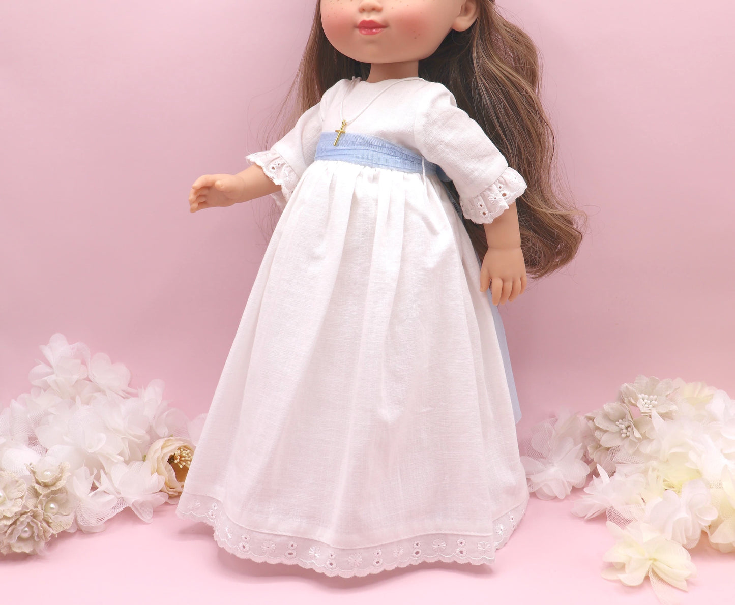 Vestido comunión muñeca Lino MICAELA