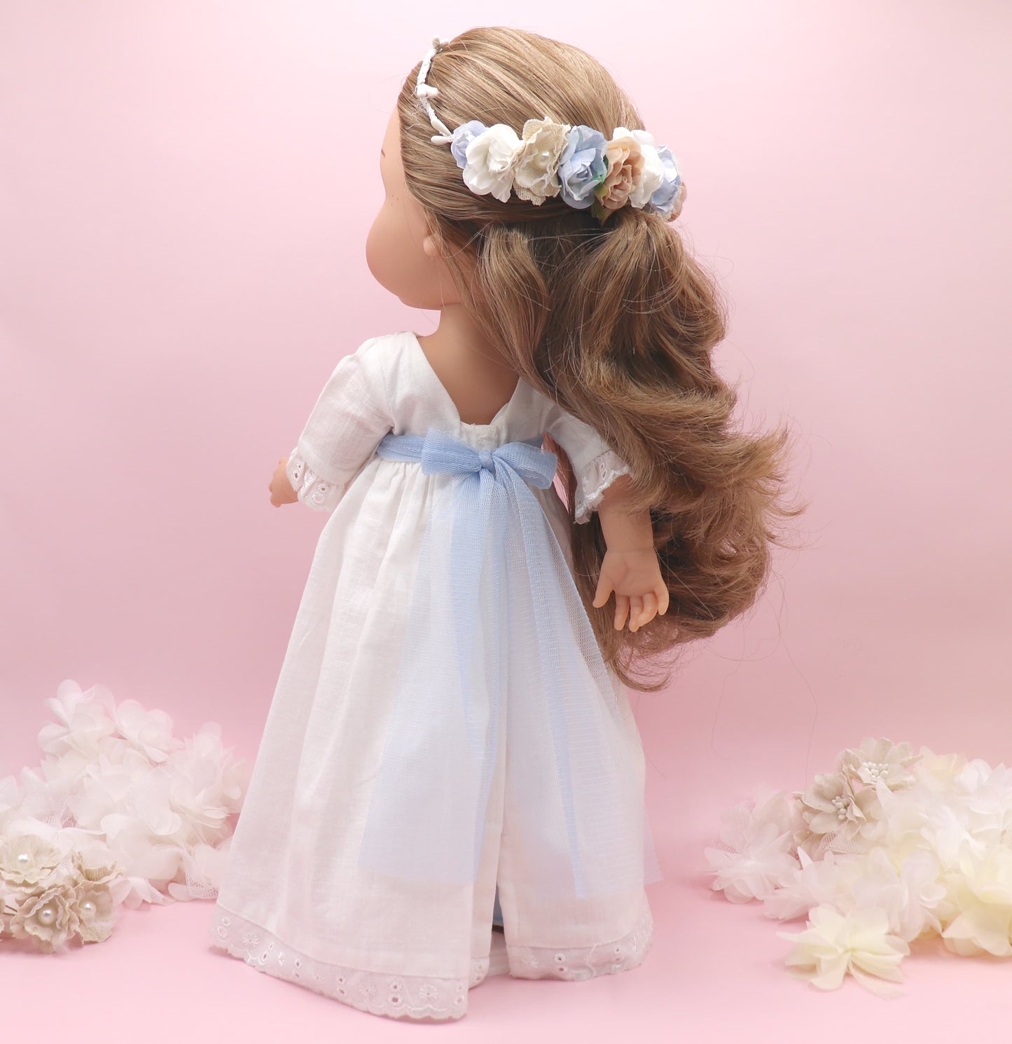 Muñeca de comunión personalizada con vestido Micaela Lino