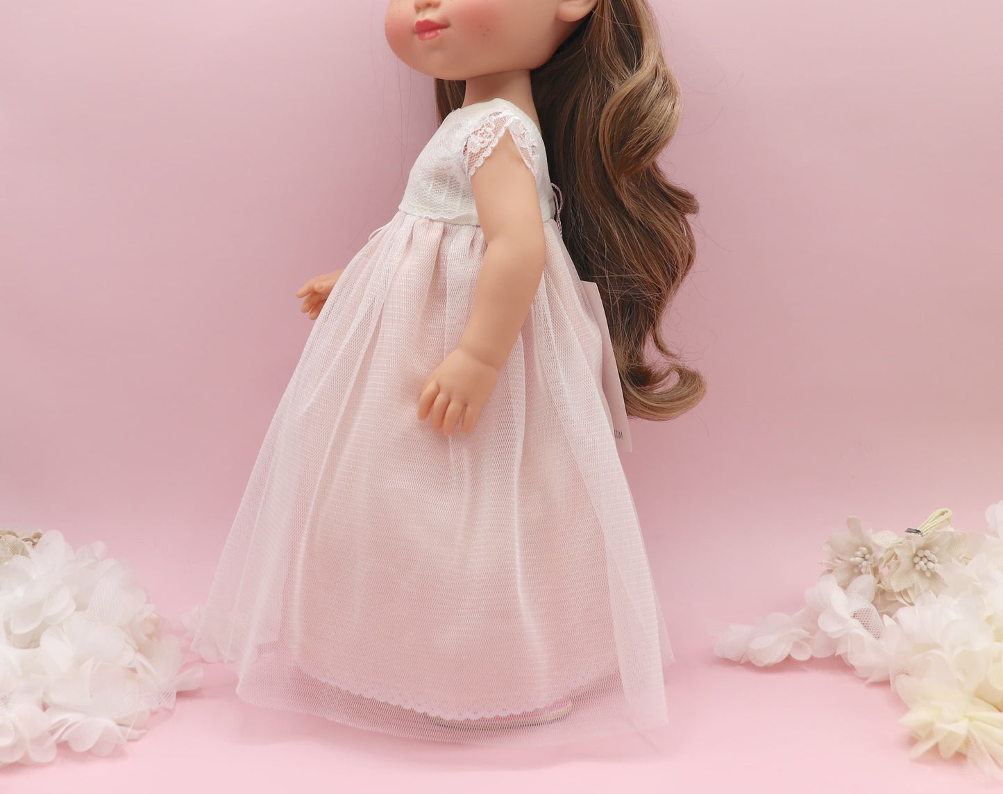 Vestido comunión muñeca NICOLE TUL ROSA