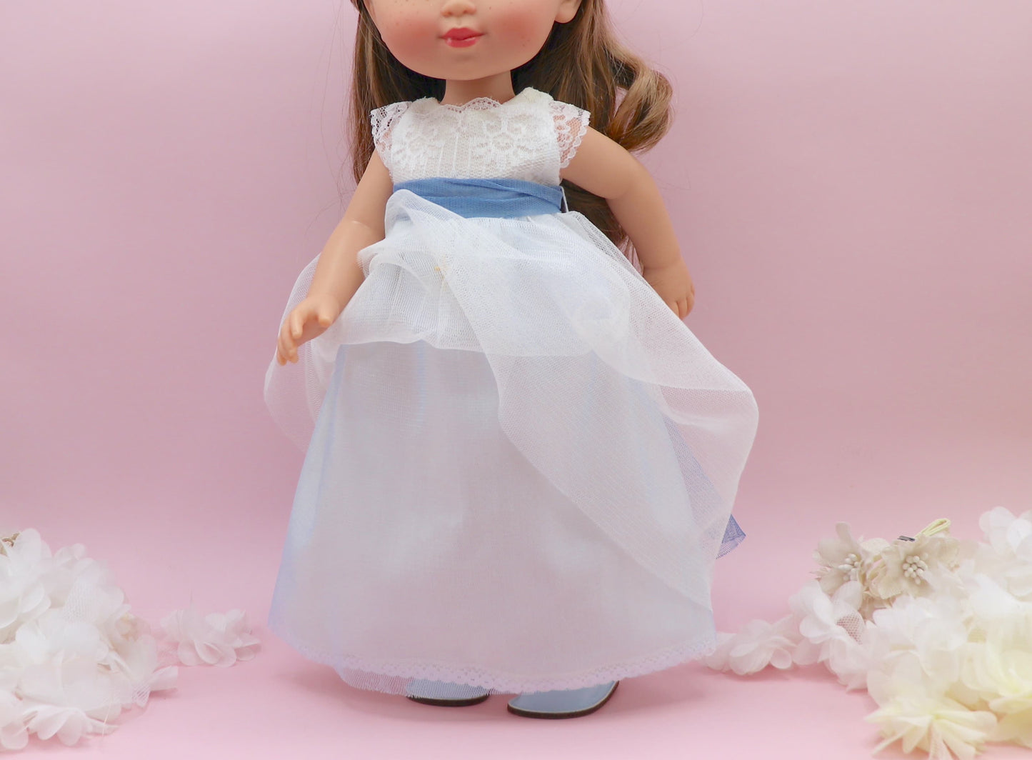 Vestido comunión muñeca NICOLE TUL CELESTE
