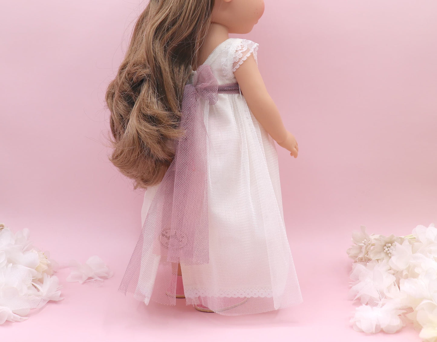 Vestido comunión muñeca NICOLE TUL BLANCO
