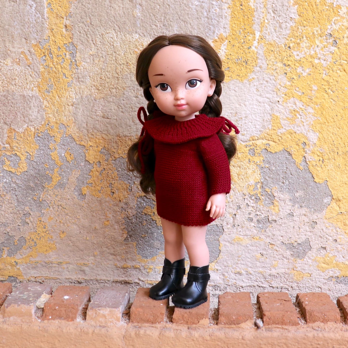Vestido GLASGOW MUÑECA – Rojo oscuro