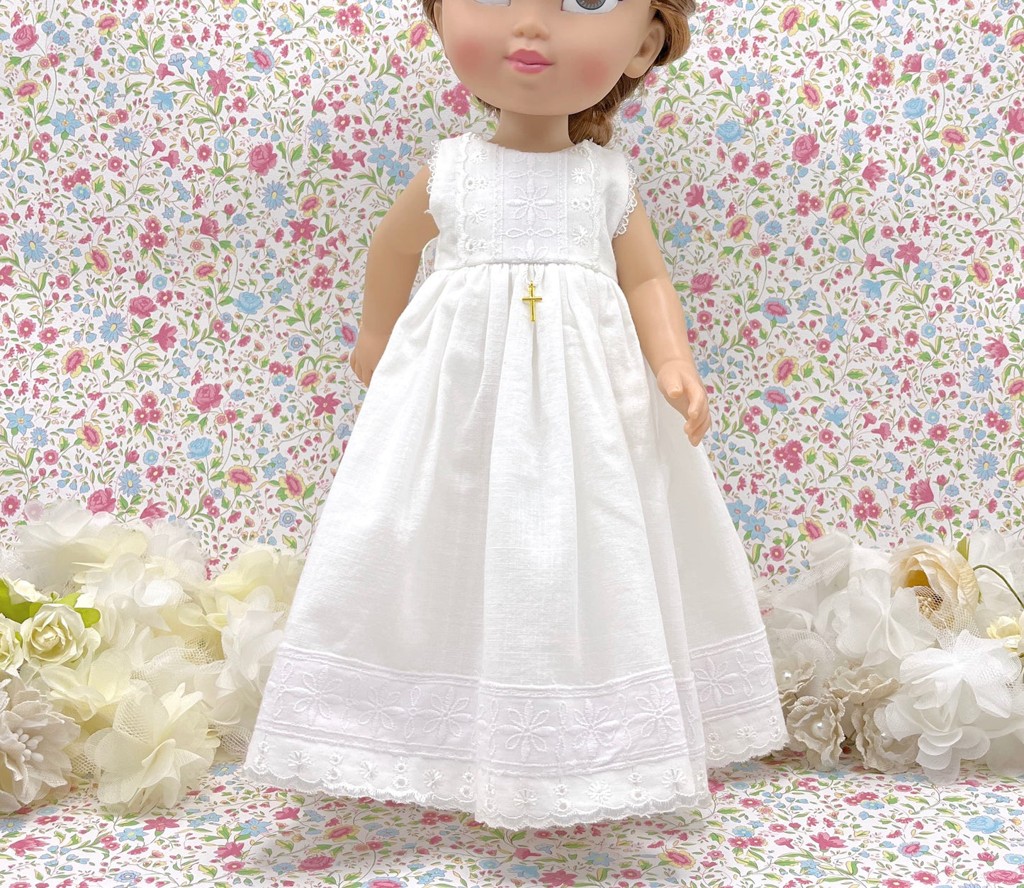Vestido comunión muñeca Zoe Lino