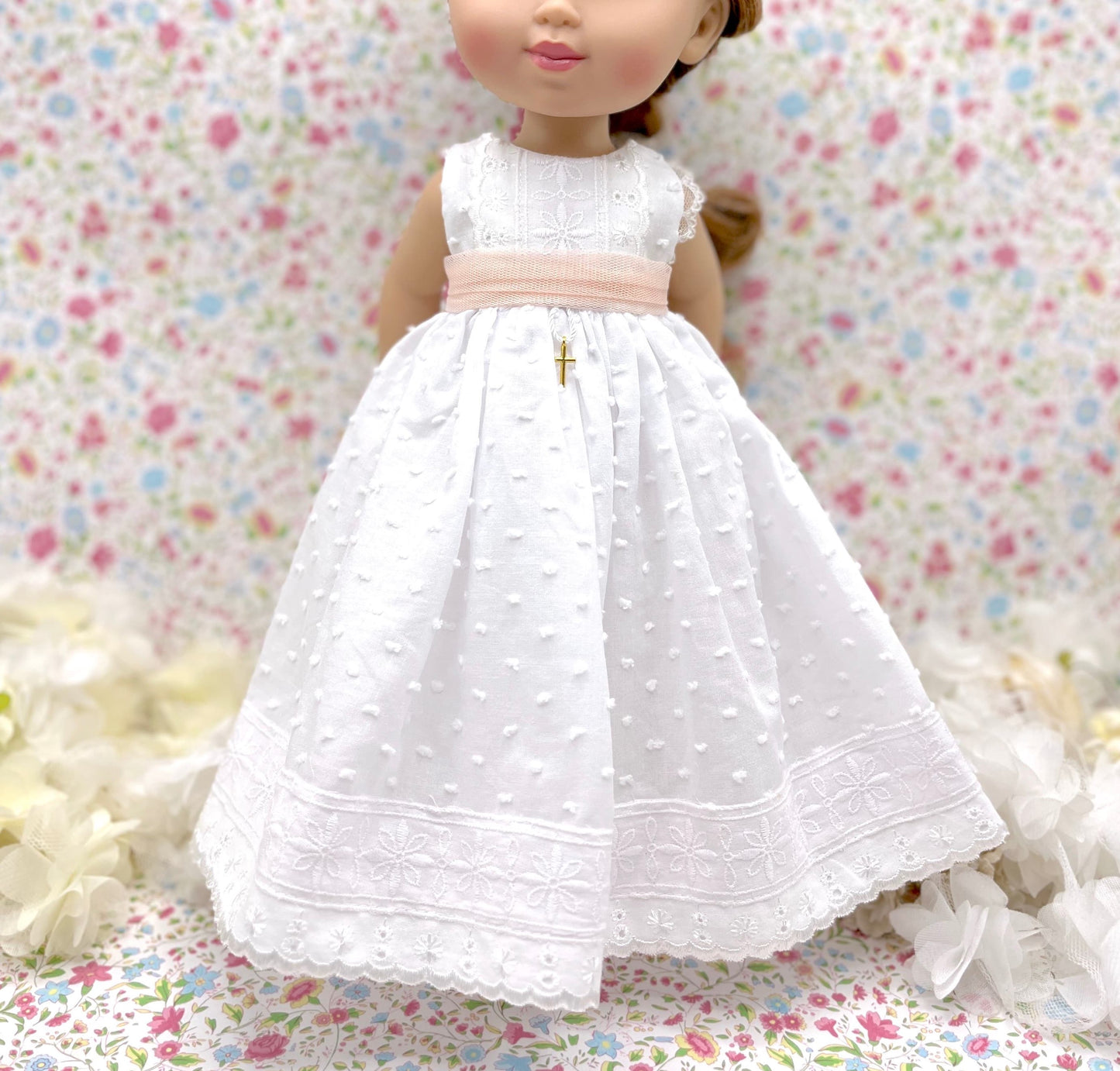 Zoe plumeti doll communion dress