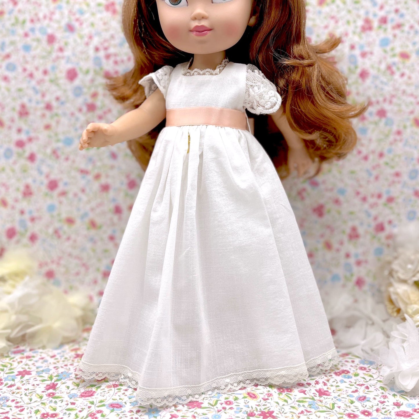 Vestido comunión muñeca Astrid Lino
