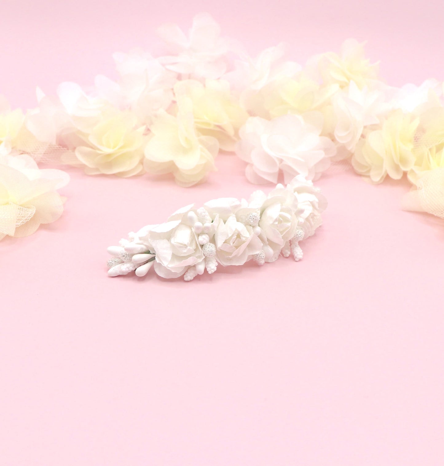 Cocar de boneca PISTILLOS - azul claro e rosa