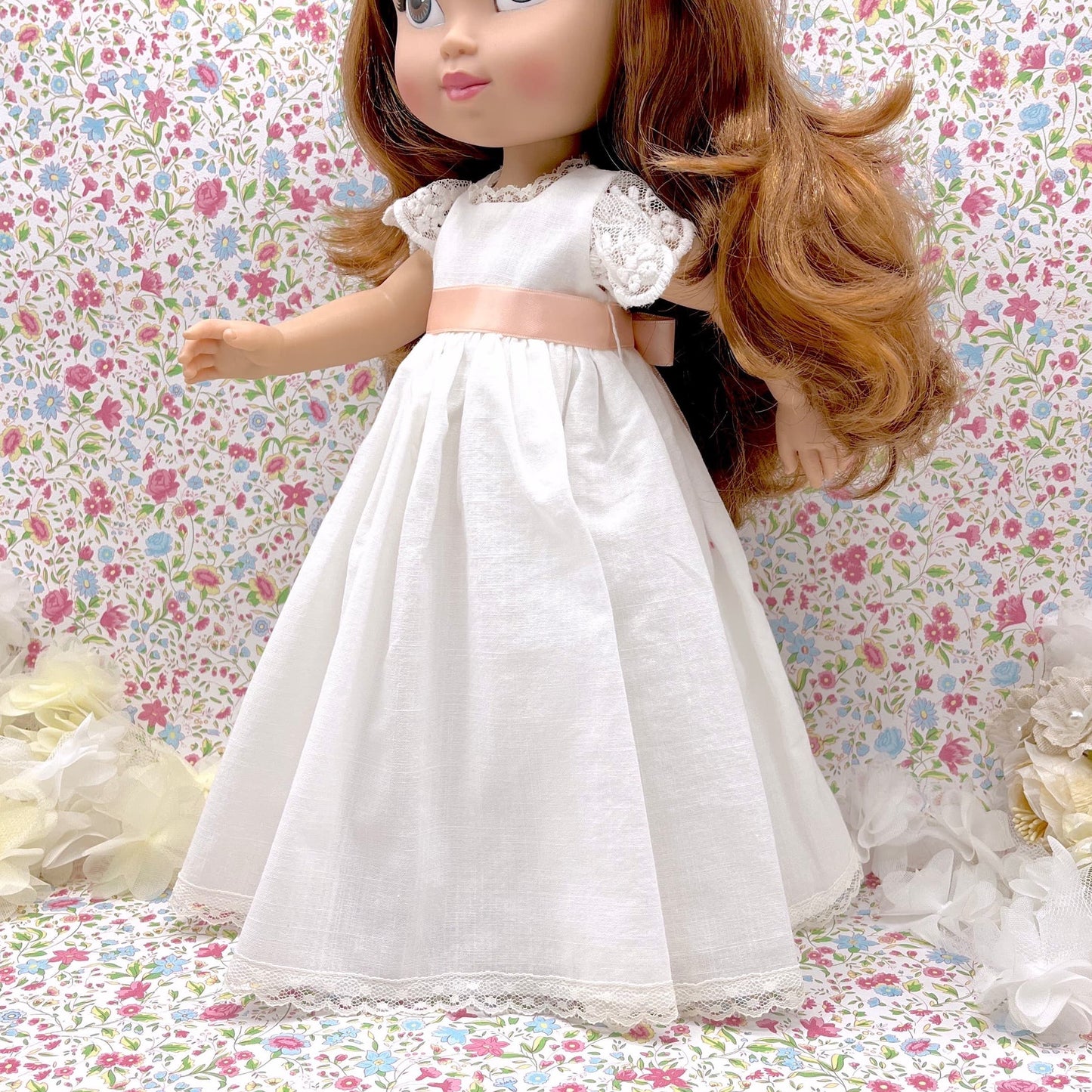 Vestido comunión muñeca Astrid Lino