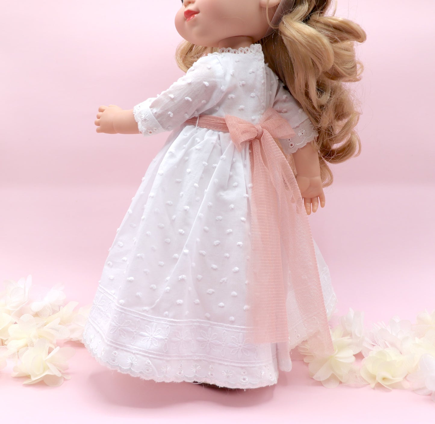 Vestido de comunhão boneca Chloe Linen