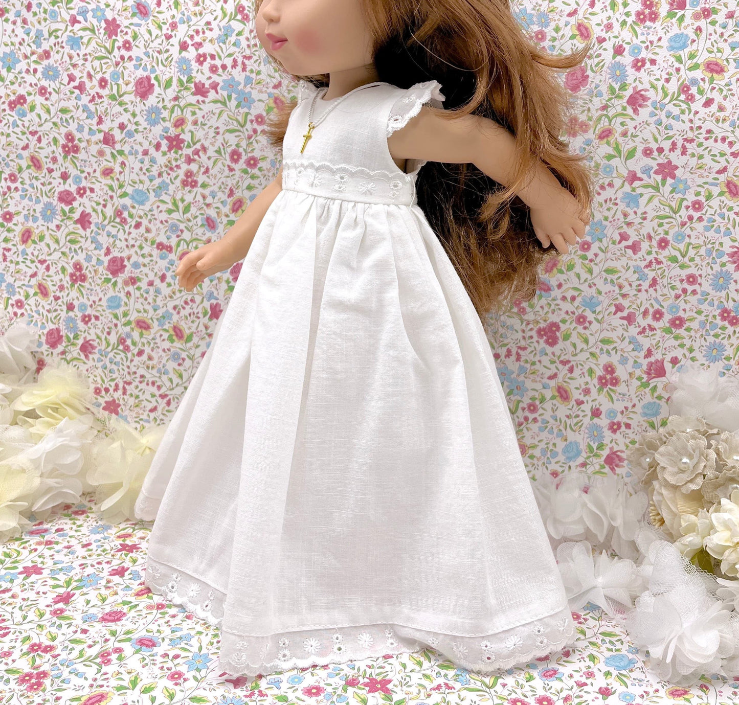 Vestido comunión muñeca Amber Lino