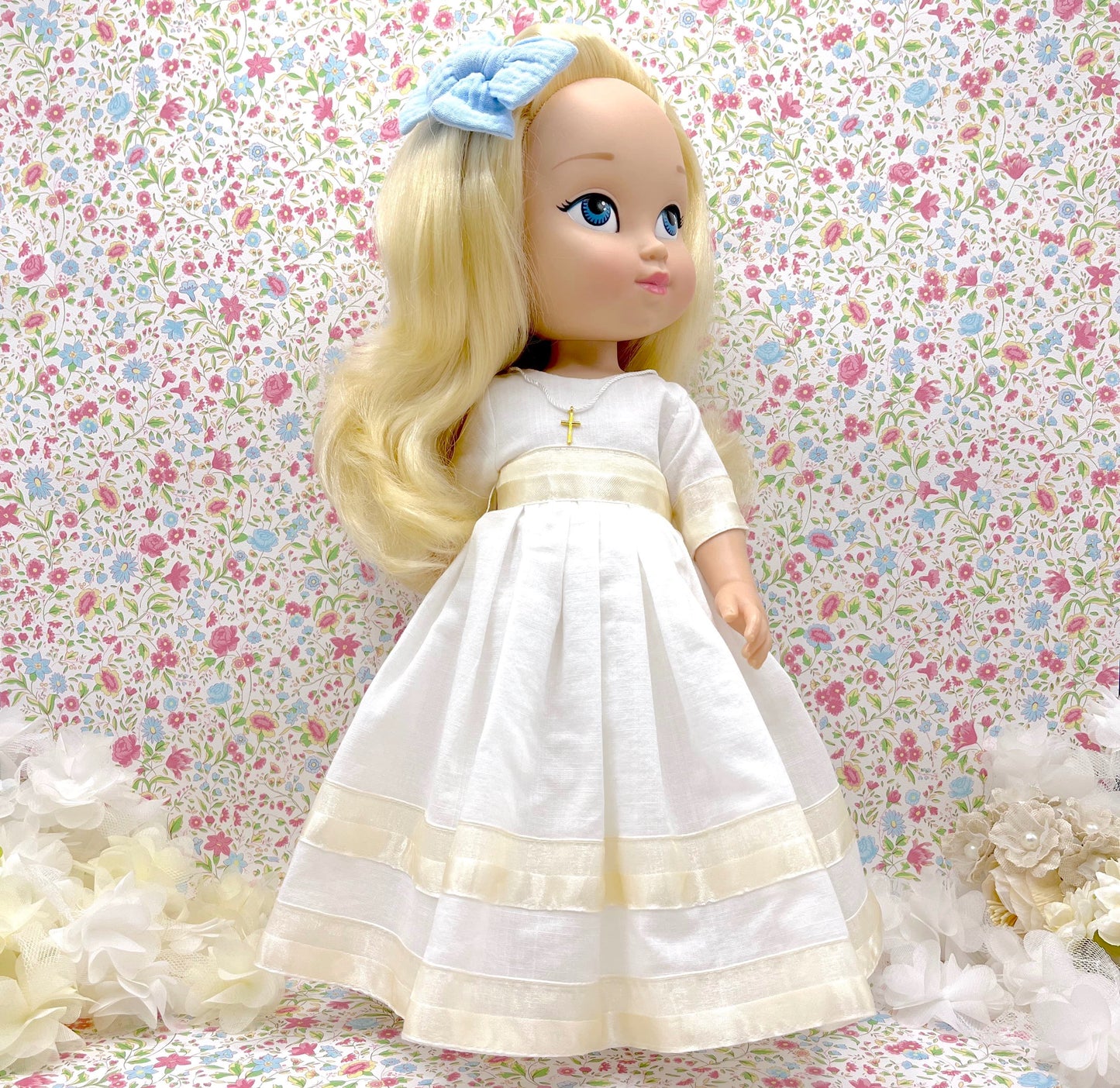 Vestido comunión muñeca Megan Lino