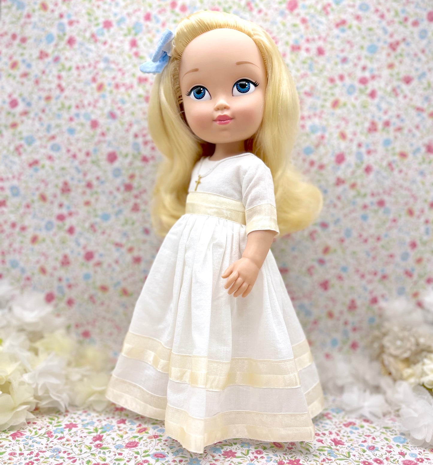 Vestido comunión muñeca Megan Lino