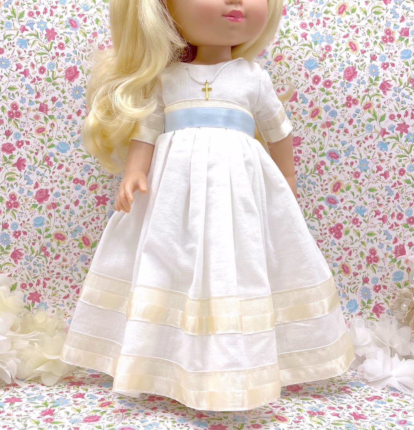 Vestido comunión muñeca Megan Lino