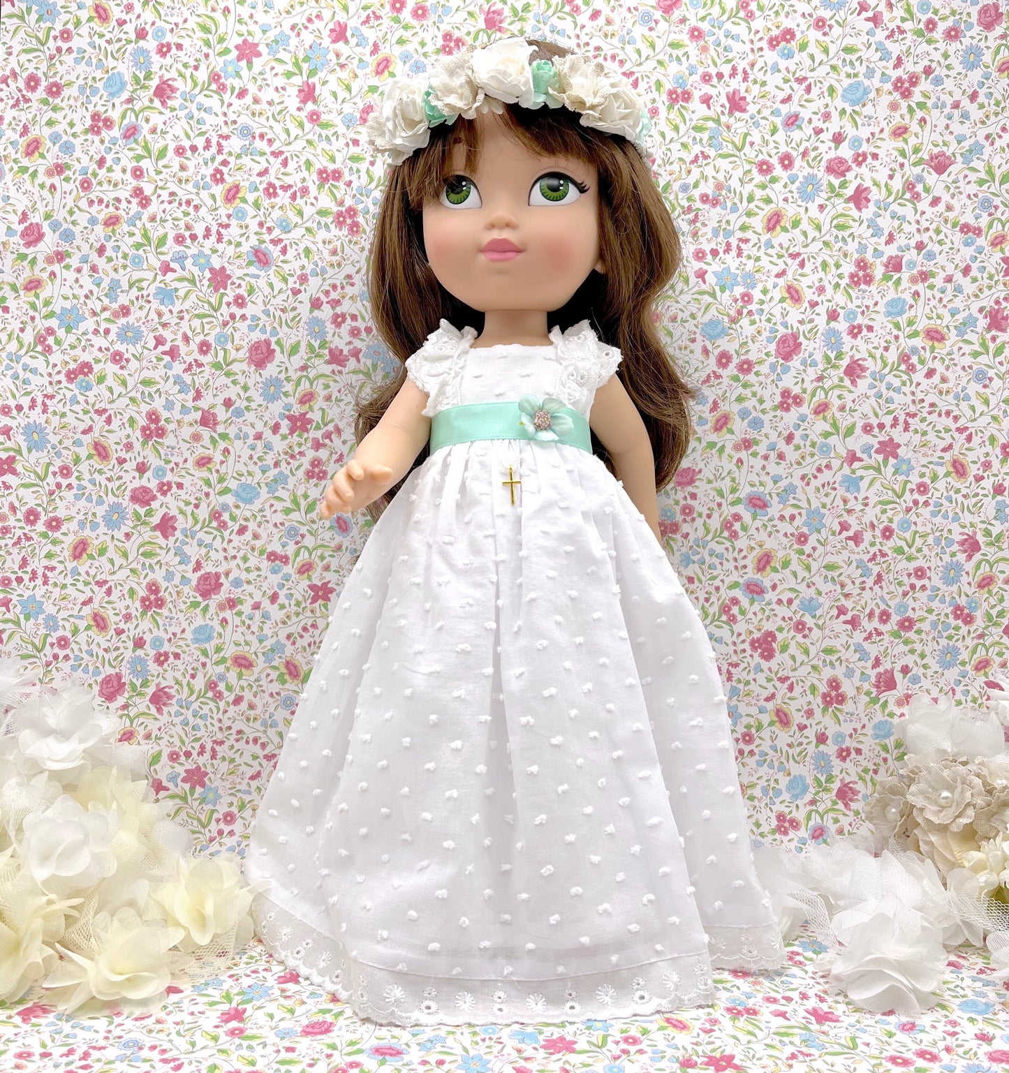 Brigitte plumeti doll communion dress