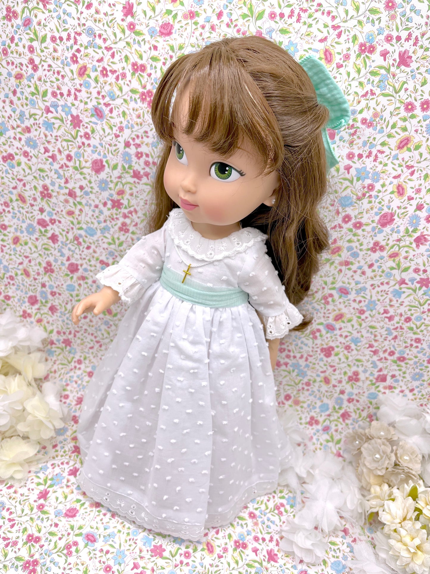 Cristina plumeti doll communion dress