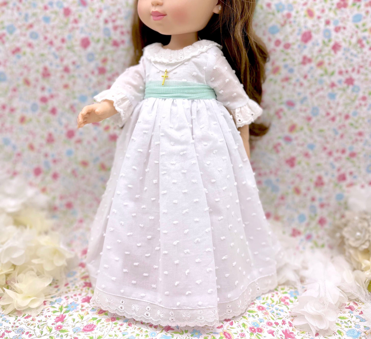Cristina plumeti doll communion dress