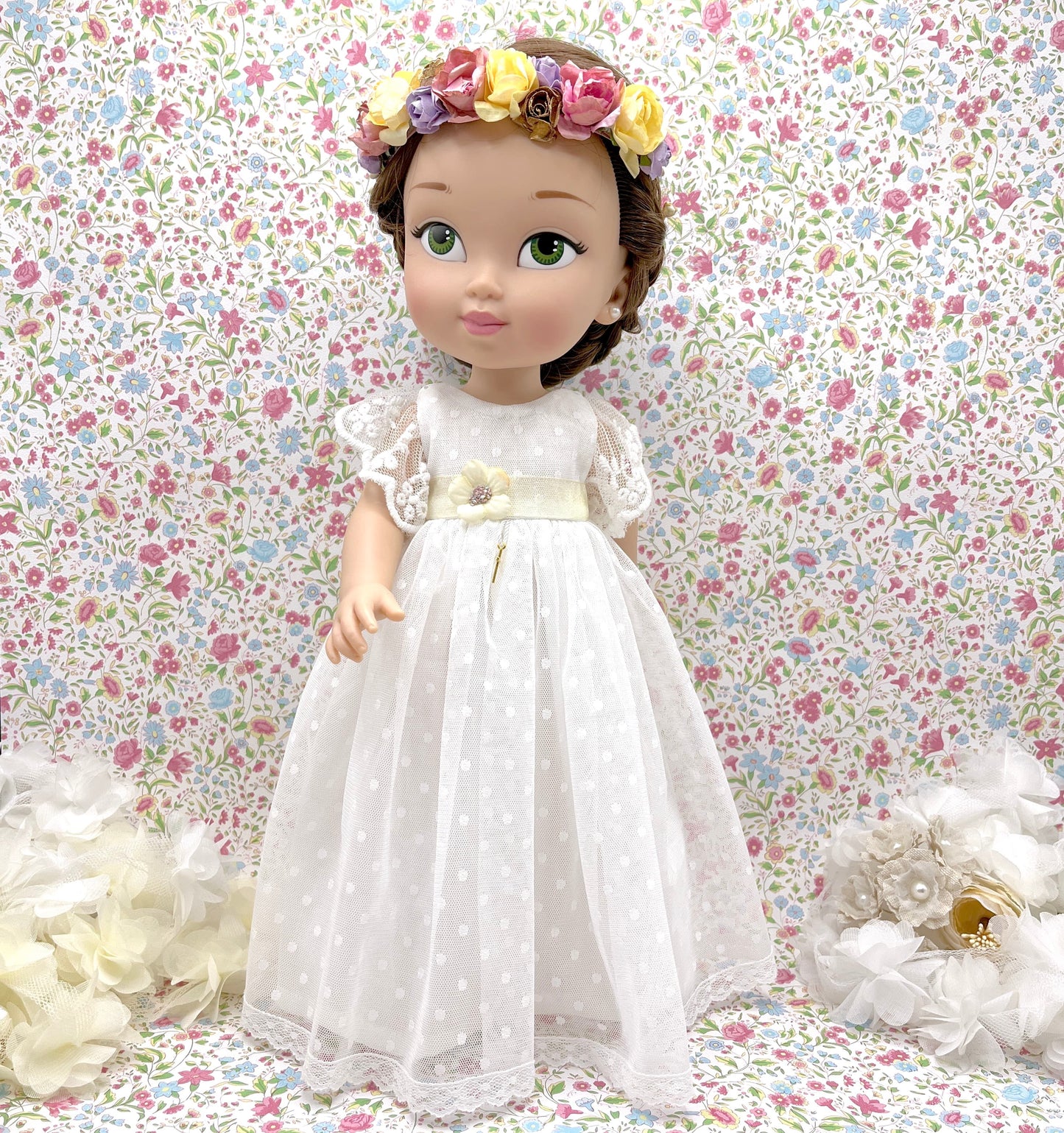 Personalized communion doll with June dress