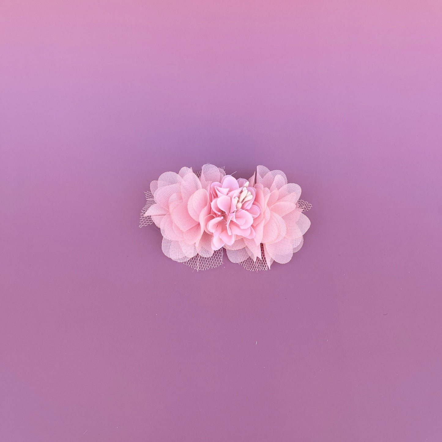 Pinza GASA Y TUL muñeca - rosa palo