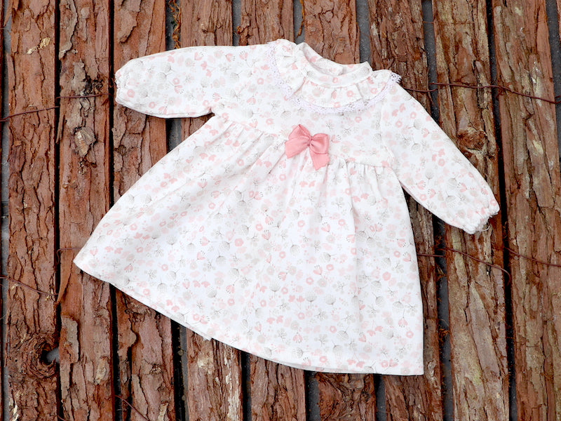Camison de flroes rosa para muñeca