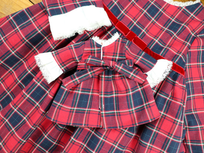 Vestido Xadrez de Natal – Boneca