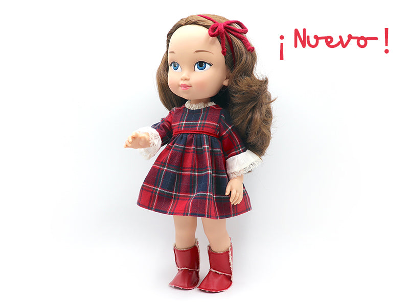 Vestido Xadrez de Natal – Boneca
